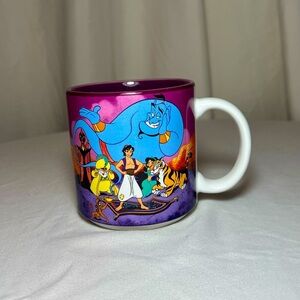 Disney Aladdin Vintage Cup/Mug Japan Princess Jasmine Genie Jafar Purple - EUC